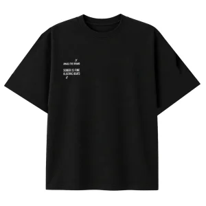 Unisex Oversized T-shirt - Black with animation