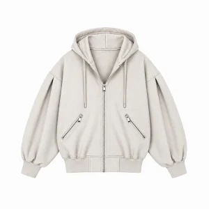 Oversized Zip Hoodie - Stone