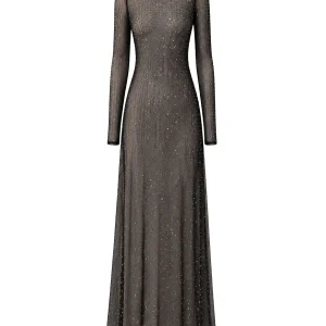 Sheer Crystal Dress LS - Long Sleeves