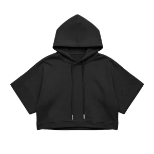 Crop Hoodie - Black